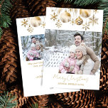 Cartes Pour Fêtes Annuelles Photo collage Joyeux Noël blanc boho or<br><div class="desc">Collage photo Joyeux Noël blanc et or Baubles de Noël et flocons de neige carte de vacances,  3 image un horizontal et 2 carré avec message d'accueil personnalisé texte éditable invitation modèle instantané téléchargement numérique,  aquarelle or pampas herbe baubles snowflakes photo voeux carte de fête</div>