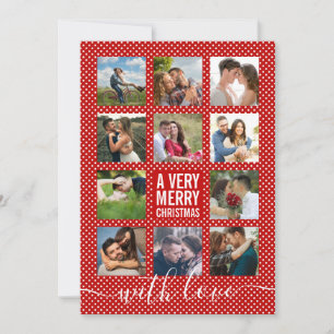 Cartes Pour Fêtes Annuelles Photo Collage Moderne Très Joyeux Noël 