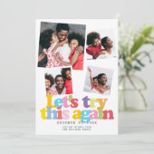 Cartes Pour Fêtes Annuelles Photo Collage Noël Réessayons (Debout devant)