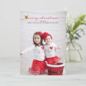 Cartes Pour Fêtes Annuelles Photo complète Joyeux Noël Holly et Berries (Debout devant)