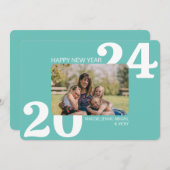 Cartes Pour Fêtes Annuelles Photo couleur en gras (Devant / Derrière)