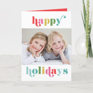 Cartes Pour Fêtes Annuelles Photo couleur moderne joyeux