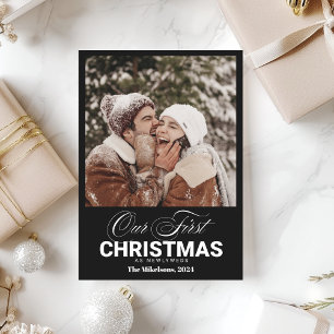 Cartes Pour Fêtes Annuelles Photo d'abord Noël en tant que mariés