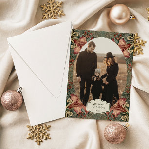Cartes Pour Fêtes Annuelles Photo d'Amaryllis Antique de Fêtes