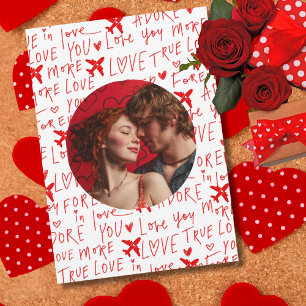 Cartes Pour Fêtes Annuelles Photo d'amour romantique de voyage Je t'aime Avion