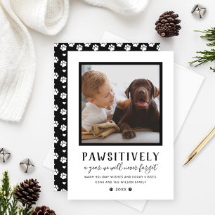 Cartes Pour Fêtes Annuelles Photo d'animal de compagnie noir d'une année inoub