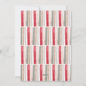 Cartes Pour Fêtes Annuelles Photo d'Aquarelle à Rayures (Dos)