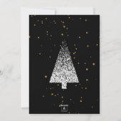 Cartes Pour Fêtes Annuelles Photo d'arbre de Noël blanc moderne (Dos)