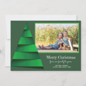 Cartes Pour Fêtes Annuelles Photo d'arbre de Noël moderne (Devant)