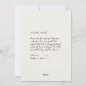 Cartes Pour Fêtes Annuelles Photo d'arche minimal Élégant jeune marié (Dos)