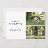 Cartes Pour Fêtes Annuelles Photo de animal de compagnie Joyeux Pawlidays Funn (Devant)