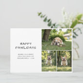 Cartes Pour Fêtes Annuelles Photo de animal de compagnie Joyeux Pawlidays Funn (Debout devant)