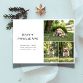 Cartes Pour Fêtes Annuelles Photo de animal de compagnie Joyeux Pawlidays Funn