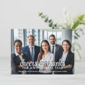 Cartes Pour Fêtes Annuelles Photo de bureau - Merci pour une année merveilleus (Debout devant)