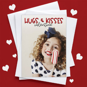 Cartes Pour Fêtes Annuelles Photo de câlins et de bisous pour la Saint-Valenti