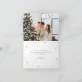 Cartes Pour Fêtes Annuelles Photo de calligraphie bleu moderne (Intérieur)