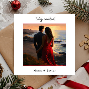 Cartes Pour Fêtes Annuelles Photo de calligraphie élégante Feliz Navidad espag