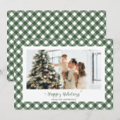 Cartes Pour Fêtes Annuelles Photo de calligraphie verte moderne (Devant / Derrière)