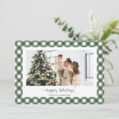 Cartes Pour Fêtes Annuelles Photo de calligraphie verte moderne (Debout devant)