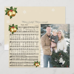 Cartes Pour Fêtes Annuelles Photo de chant de Noël Jingle Bells