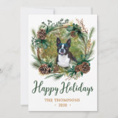 Cartes Pour Fêtes Annuelles Photo de chien Fer de Noël (Devant)