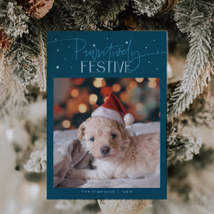 Cartes Pour Fêtes Annuelles Photo de chien festif tout simplement Noël sarcell