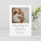 Cartes Pour Fêtes Annuelles Photo de chien Joyeux Anniversaire Maman de Secour (Debout devant)