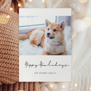 Cartes Pour Fêtes Annuelles Photo de chien Joyeux Howlidays Minimaliste