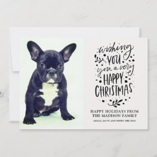 Cartes Pour Fêtes Annuelles Photo de chien mignon Noël