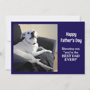 Cartes Pour Fêtes Annuelles Photo de chien parlant drôle pour la Fête des Père
