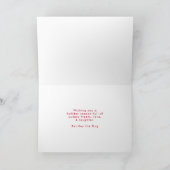 Cartes Pour Fêtes Annuelles Photo de chien Rouge Libérez la Joie (Intérieur)