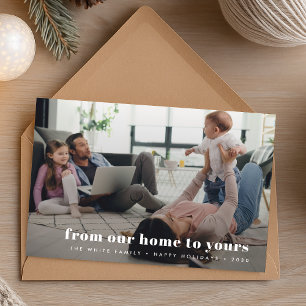 Cartes Pour Fêtes Annuelles Photo de Christmas Family From our home to yours R