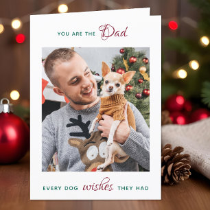 Cartes Pour Fêtes Annuelles Photo de compagnie personnalisée Papa Chien Joyeux