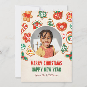 Cartes Pour Fêtes Annuelles Photo de cookies de Noël colorés vacances 