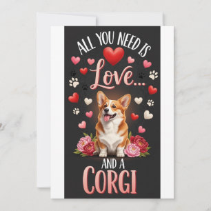 Cartes Pour Fêtes Annuelles Photo de corgi mignon pour la Saint-Valentin câlin