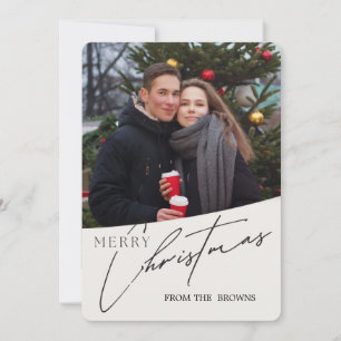 Cartes Pour Fêtes Annuelles Photo de couple moderne tendance de Noël