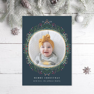 Cartes Pour Fêtes Annuelles Photo de couronne de Fleurs sauvages folkloriques