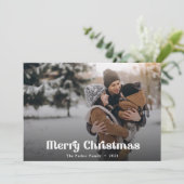 Cartes Pour Fêtes Annuelles Photo de couverture rétro de Noël (Debout devant)