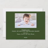 Cartes Pour Fêtes Annuelles Photo de couverture rétro de Noël (Dos)