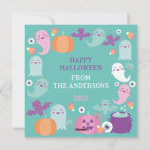 CARTES POUR FÊTES ANNUELLES PHOTO DE CUTE HALLOWEEN (Dos)