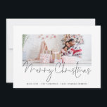 Cartes Pour Fêtes Annuelles Photo de famille 2025 Calendrier Script Joyeux Noë<br><div class="desc">Photo de famille 2025 Calendrier Script Joyeux Noël. Remplacez simplement l'exemple de photo par le vôtre et personnalisez avec votre salutation et les noms en bas. Joyeux Noël est dans un script stylé. Au dos est un calendrier 2025 pratique pour vos destinataires.</div>
