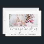 Cartes Pour Fêtes Annuelles Photo de famille 2025 Calendrier Script Joyeux Noë<br><div class="desc">Photo de famille 2025 Calendrier Script Joyeux Noël. Remplacez simplement l'exemple de photo par le vôtre et personnalisez avec votre salutation et les noms en bas. Joyeux Noël est dans un script stylé. Au dos est un calendrier 2025 pratique pour vos destinataires.</div>