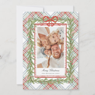 Cartes Pour Fêtes Annuelles Photo de famille au noeud papillon écossais pour N
