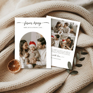 Cartes Pour Fêtes Annuelles Photo de famille avec bébé Joyeux Noël pour toujou
