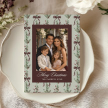 Photo de famille avec motif de noeud papillon et b