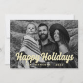 Cartes Pour Fêtes Annuelles Photo de famille avec un message de salutation écr (Devant)