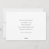 Cartes Pour Fêtes Annuelles Photo de famille avec un message de vœux en écritu (Dos)