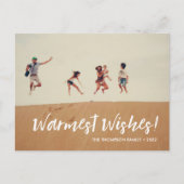 Cartes Pour Fêtes Annuelles Photo de famille avec vœux de Noël les plus chaleu (Devant)