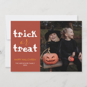 Cartes Pour Fêtes Annuelles Photo de famille chic et moderne pour Halloween