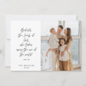 Cartes Pour Fêtes Annuelles Photo de famille chrétienne, Joyeux Noël religieux (Devant)